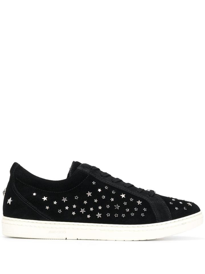 Jimmy Choo Cash Embellished Sneakers - Black