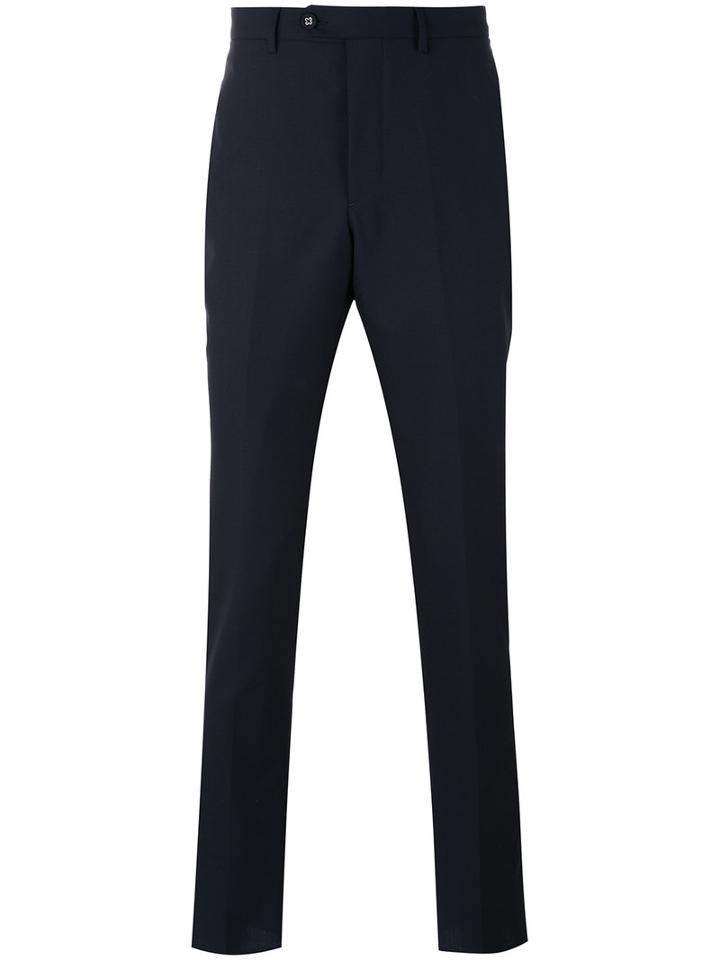 Officine Generale - Slim Fit Trousers - Men - Wool - 52, Blue, Wool