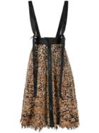 Lalo - Knitted Suspender Skirt - Women - Acrylic/angora/mohair/wool - S, Nude/neutrals, Acrylic/angora/mohair/wool