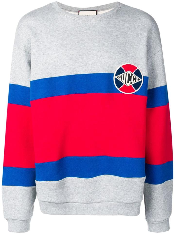 Gucci Logo Badge Sweatshirt - Grey