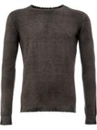 Avant Toi - Frayed Slim-fit Jumper - Men - Cashmere - Xl, Grey, Cashmere
