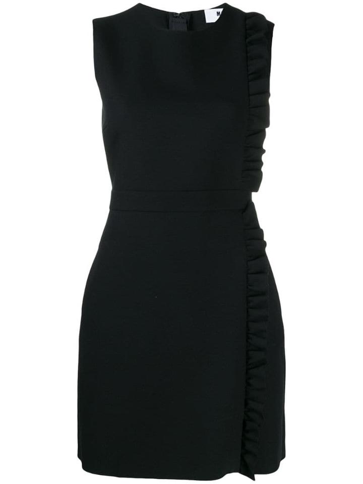 Msgm Frill Trimmed Dress - Black