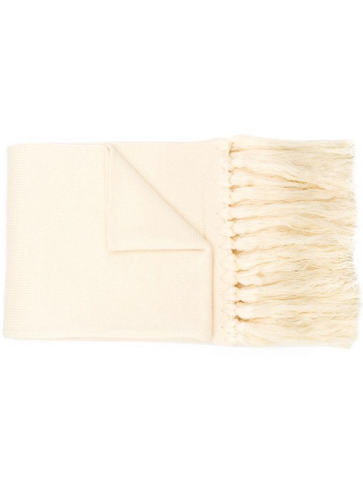 Ader Error Oversized Logo Scarf - Nude & Neutrals