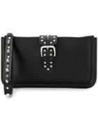 Red Valentino Red V) Studded Clutch - Black