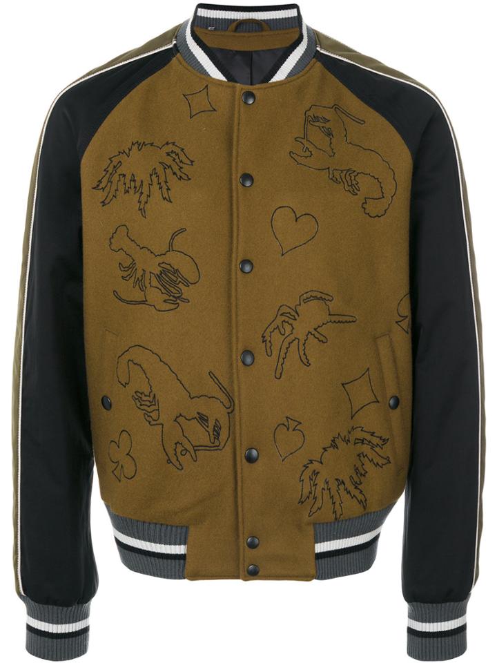 Lanvin Scorpion Patch Bomber Jacket - Brown
