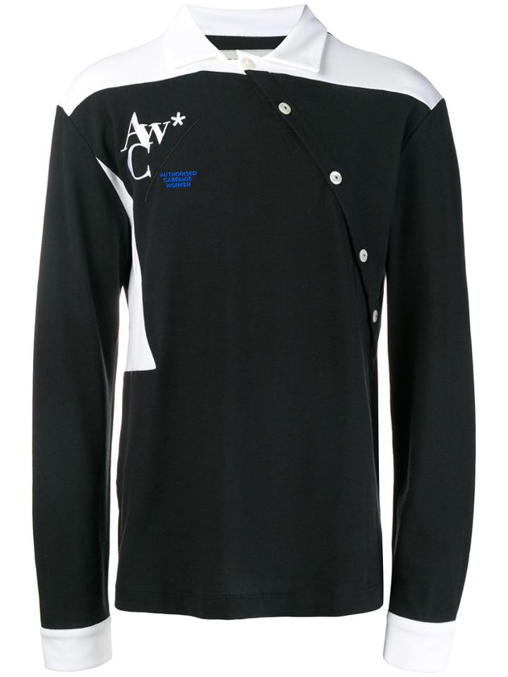 A-cold-wall* P2 Bicolour Polo Shirt - Black