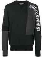 Alexander Mcqueen Patchwork Logo Sweatshirt - Black