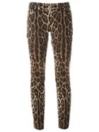 Dolce & Gabbana Leopard Print Trousers - Brown
