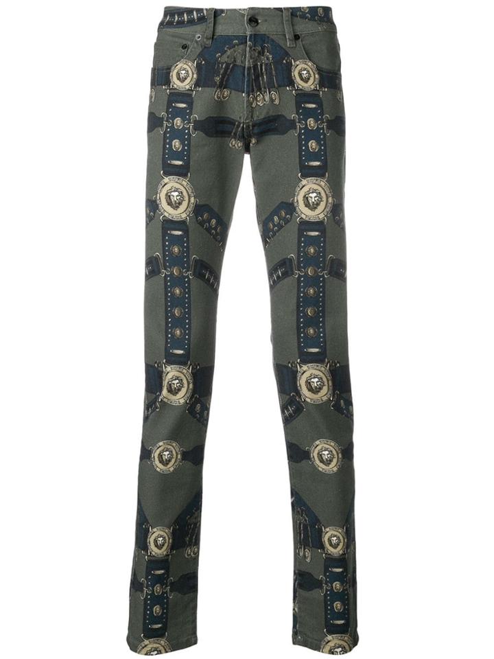 Versus Signature Print Jeans - Green