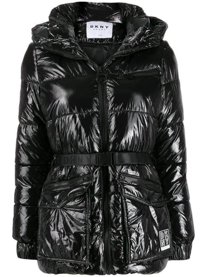 Dkny Belted Puffer Jacket - Black