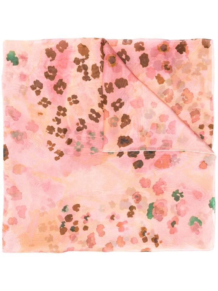 Blumarine Floral-print Scarf - Pink