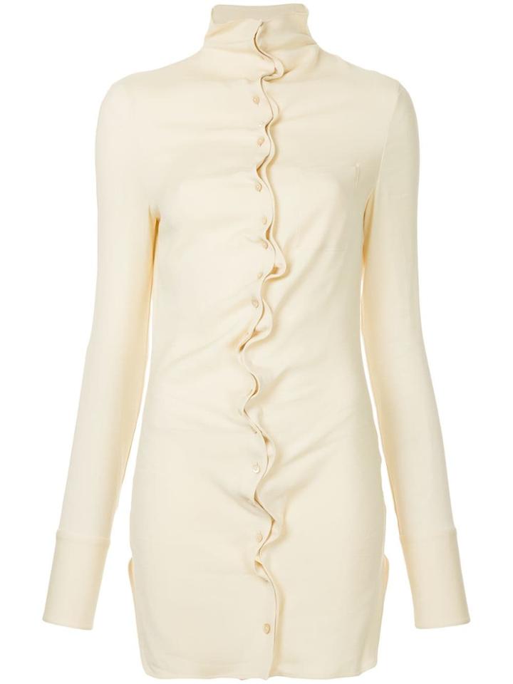 Jil Sander Asymmetric Button Front Shirt - White