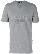 Love Moschino Logo Embossed T-shirt - Grey