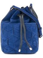 Welden Geometric Cut Bucket Bag - Blue