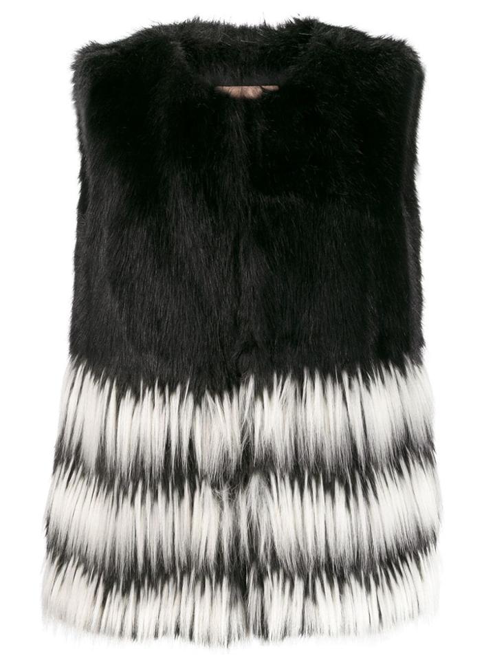 Twin-set Long Faux-fur Gilet - Black