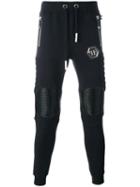 Philipp Plein Gold Card Track Pants, Men's, Size: Large, Cotton/polyurethane/polyester/polyester