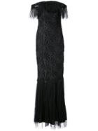 Zac Zac Posen Sibyl Off Shoulder Gown - Black