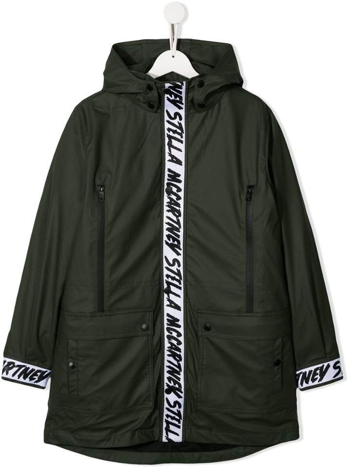 Stella Mccartney Kids Teen Sports Logo Parka - Green