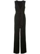 Jay Godfrey Belted Waist Jumpsuit - Black