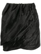 Ganni Ruched Mini Skirt - Black