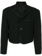 Yohji Yamamoto Vintage One Pocket Cropped Jacket - Black