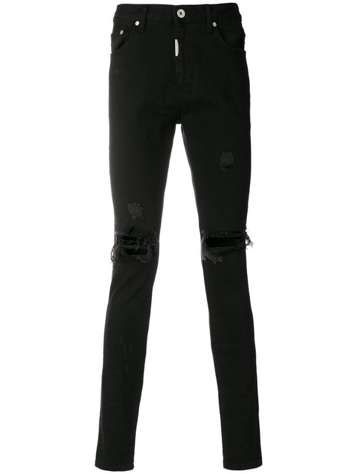 Represent Slim Distressed Jeans - Black