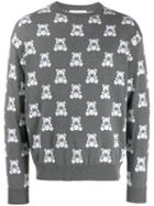 Moschino Jacquard Teddy Bear Sweater - Grey