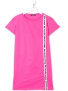 Balmain Kids Teen Logo Stripe T-shirt Dress - Pink