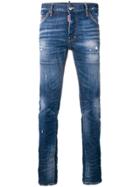 Dsquared2 Lightly Distressed Skinny Jeans - Blue