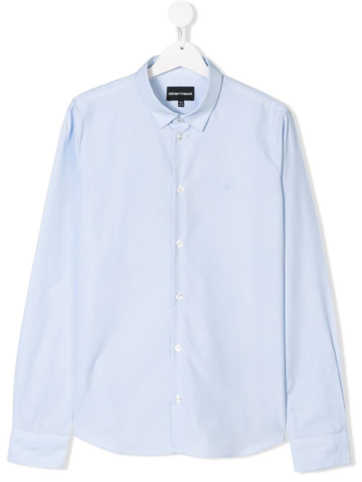 Emporio Armani Kids Classic Logo Shirt - Blue