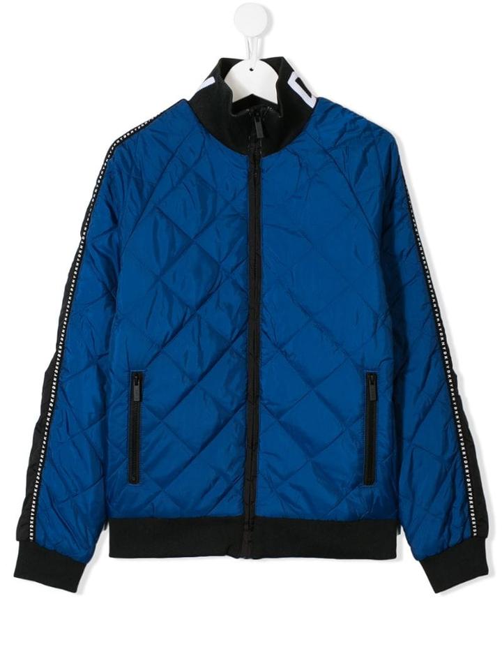 Dkny Kids Teen Padded Bomber Jacket - Blue