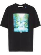 Off-white Waterfall Printed T-shirt - Black