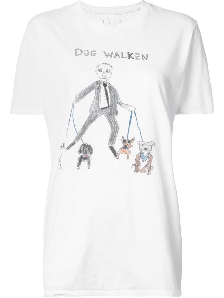 Unfortunate Portrait - 'dog Walken' T-shirt - Women - Cotton - M, Women's, White, Cotton