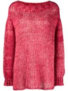 Twin-set Overdyed Trapeze Sweater - Red