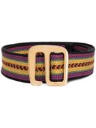 Etro Striped Belt - Purple