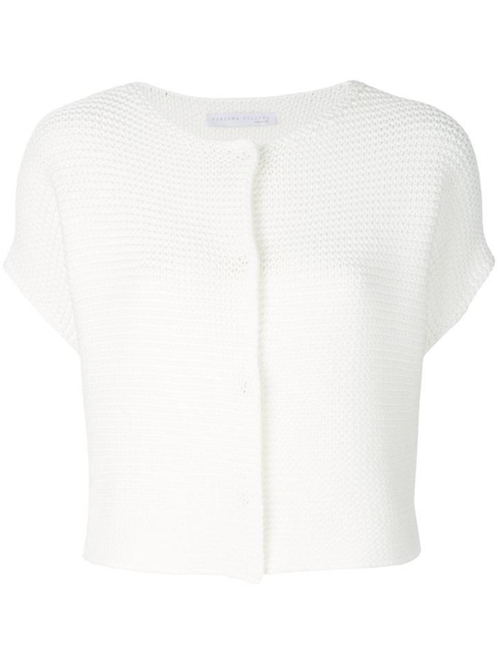 Fabiana Filippi Shortsleeved Knit Cardigan - White