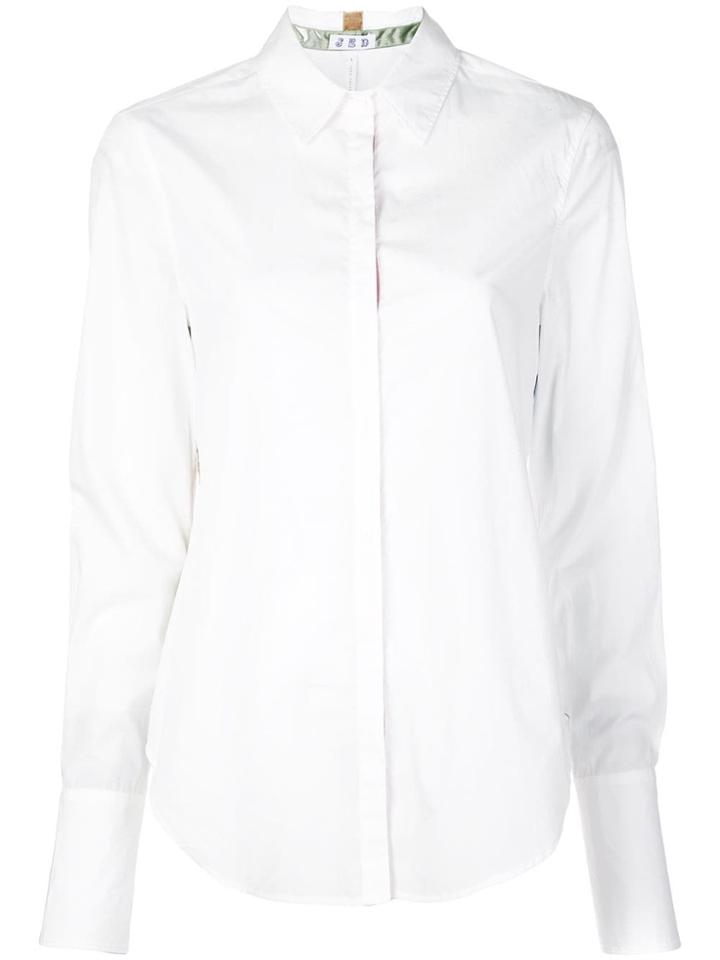 Jed Long-sleeve Fitted Shirt - White