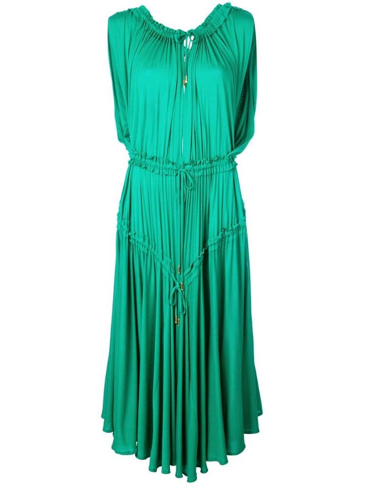 Dsquared2 Ruched Midi Dress - Green