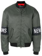 Newams Logo Bomber Jacket - Green