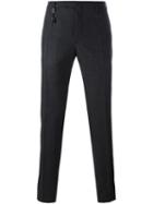 Incotex Polka Dots Pattern Trousers, Men's, Size: 48, Grey, Wool