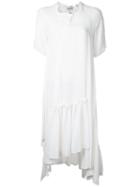 Anrealage - Rayon Tuck Dress - Women - Rayon - 38, Women's, White, Rayon