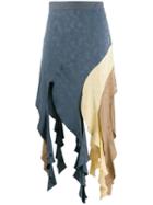 Loewe Asymmetric Curl Skirt - Blue