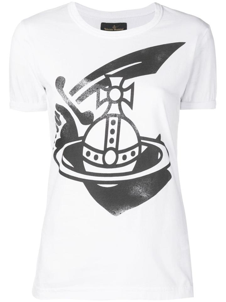 Vivienne Westwood Anglomania Logo Print T-shirt - White