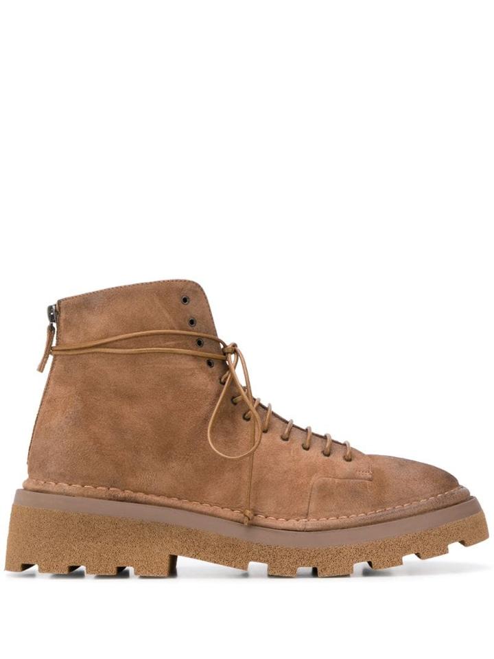 Marsèll Ridged Sole Ankle Boots - Brown