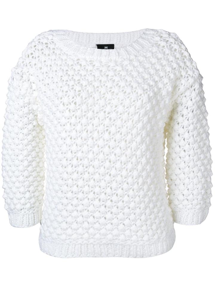 Elisabetta Franchi Open Knit Jumper - White
