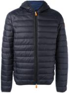 Save The Duck Hooded Padded Jacket, Men's, Size: Large, Black, Nylon/polyester
