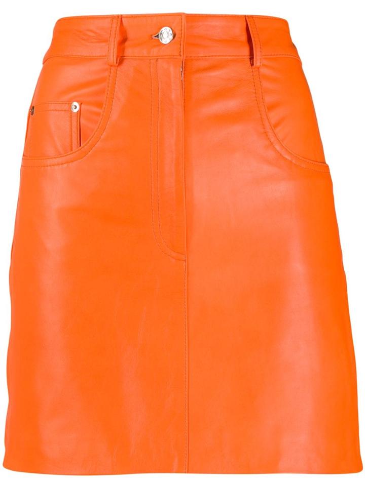Manokhi High Rise Pencil Skirt - Orange