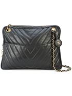 Chanel Vintage V Quilted Shoulder Bag - Black