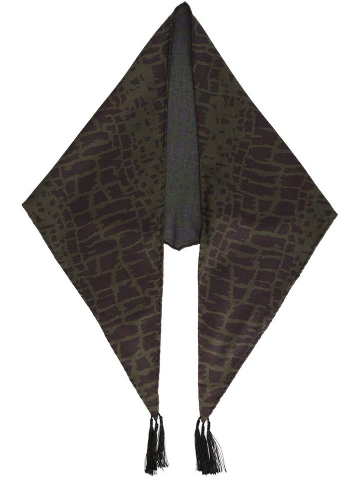 Haider Ackermann Printed Scarf, Men's, Green, Acetate