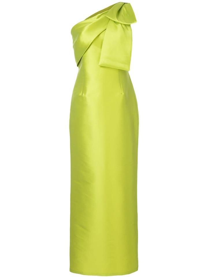 Sachin & Babi Bow Shoulder Evening Dress - Green